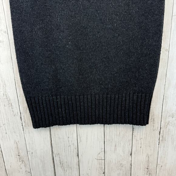 LOFT Grey/White Fair Isle Rabbit Hair Wool 3/4 Sleeve Sweater Dress Size Medium - Picture 5 of 12